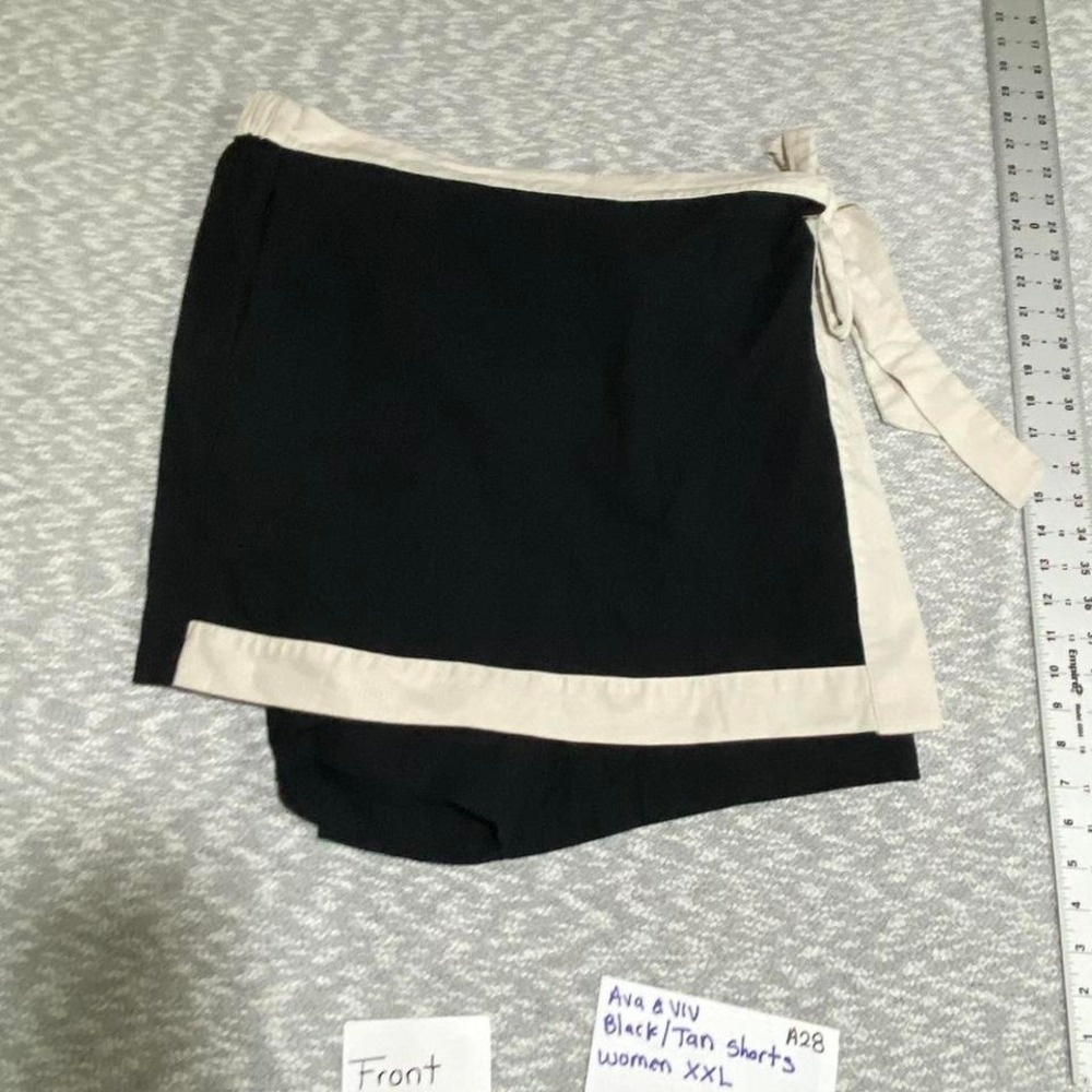 Ava & Viv black/tan shorts women XXL NWT. SKU-A28#summer #beachwear